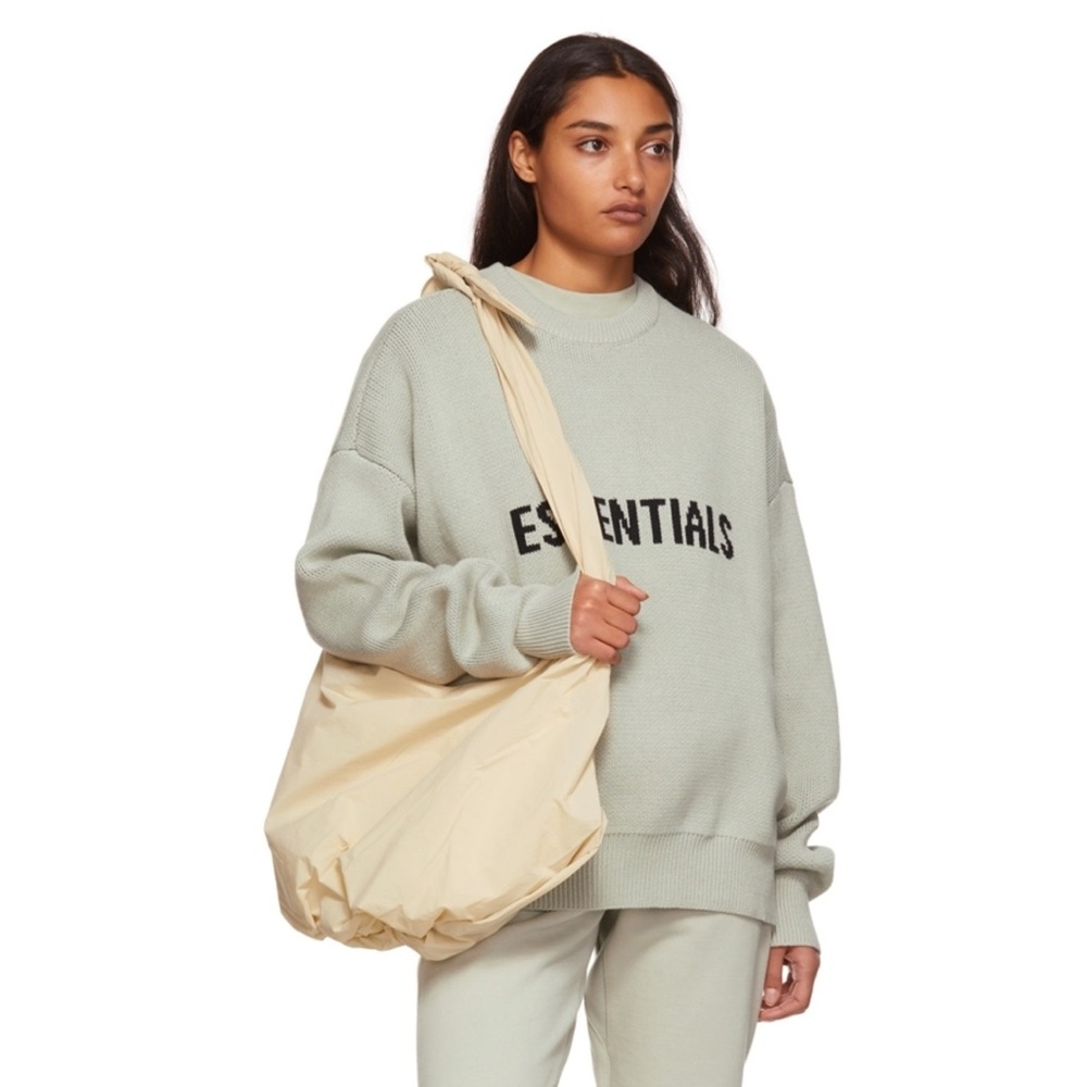 Essentials SSENSE Exclusive Green Knit Pullover Sweater - M